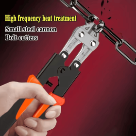Compact 8 Inch Heavy Duty Bolt Cutter, Multi-Purpose Portable Steel Wire Cutter, Small Steel Cannon Pliers for Emergency Repair, Home, Garage, Tr