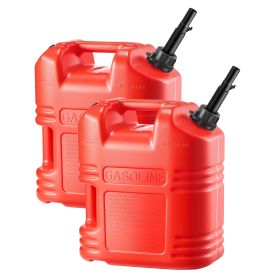 Fuel Container, 5 Gallon, Gas Tank with Spout & Clear Scale, 15 L/min Max Flow Rate, Secure & Leak-proof