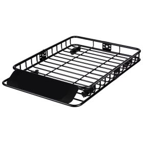 Roof Rack Cargo Basket, 46" x 36" x 4.5" Rooftop Cargo Carrier, Heavy-duty 200 LBS Capacity Universal Roof Rack Basket, Luggage Holder for SUV, T