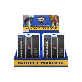 10-pack Stream Pepper Spray Countertop Display (Color: BLACK)