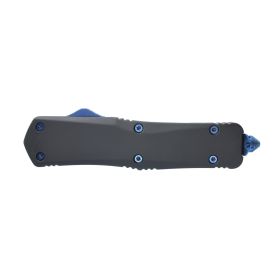Double Edge Damascus Automatic OTF Knife w/ Belt Clip (Color: Rainbow)