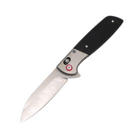 3.75" Spring Assisted Knife With Drop Point Blade (Color: BLACK)