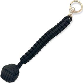 7" SAP Monkey Fist with Key Ring (Color: BLACK)